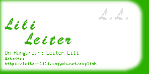 lili leiter business card